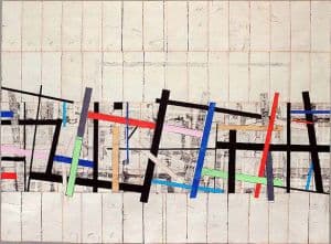Mauerpark, 2006, mixed media, décollage, 150 × 202 cm